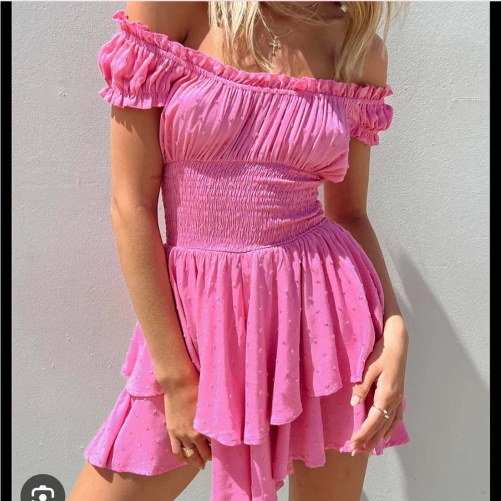 Princess Polly Vibrant Pink love galore romper